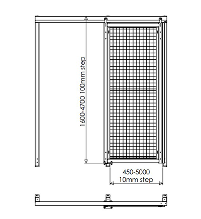 single top rail door garrantel